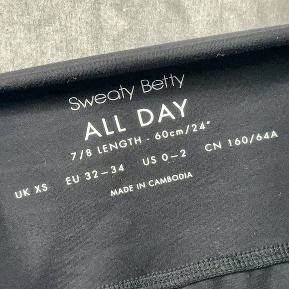 Sweaty Betty All Day Classic Black High-Waisted Workout Leggings Size US 0-2 XS - Picture 4 of 7
